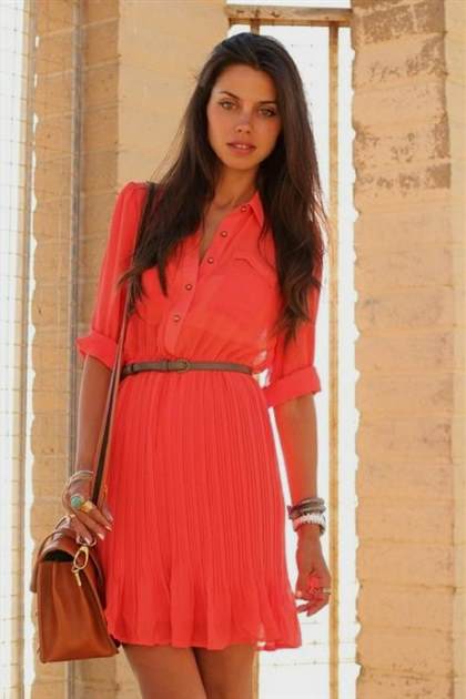 casual coral dresses 2017-2018