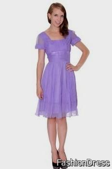 casual lavender dress with sleeves 2017-2018
