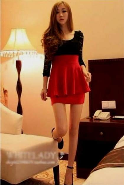 casual red and black dress 2017-2018