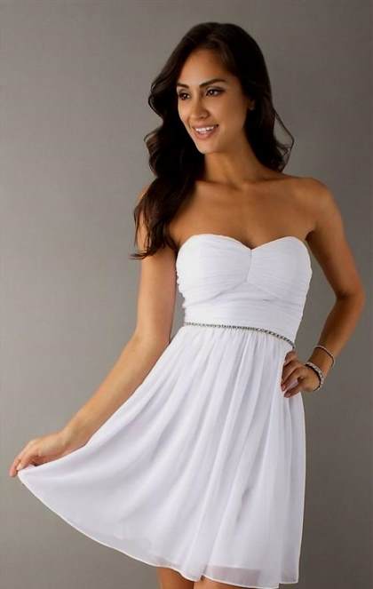 casual white strapless dress 2017-2018
