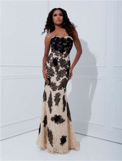 champagne and black prom dresses 2017-2018