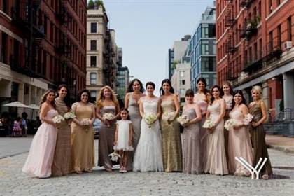 champagne and blush bridesmaid dress 2017-2018