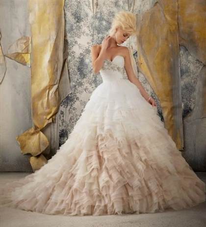 champagne ombre wedding dress 2018