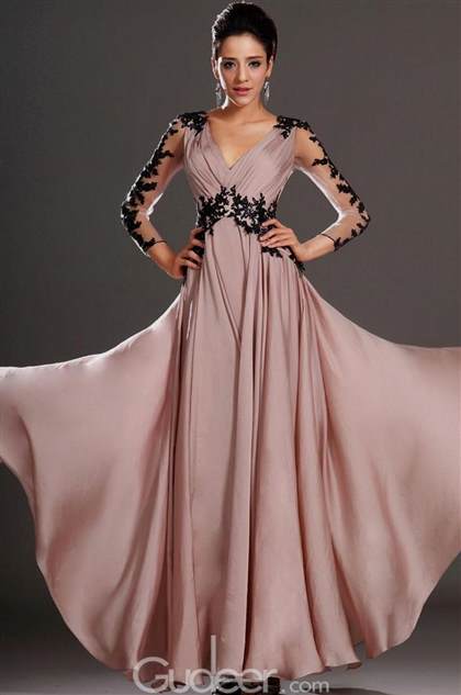 chiffon prom dresses with long sleeves 2017-2018