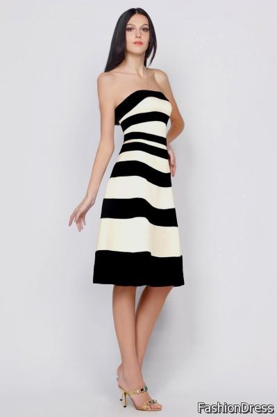 cocktail dress black and white 2017-2018