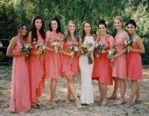 coral bridesmaid dress 2017-2018
