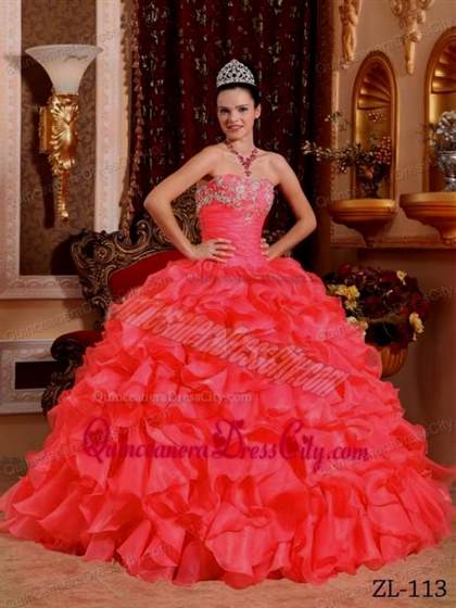 coral quinceanera dress 2017-2018