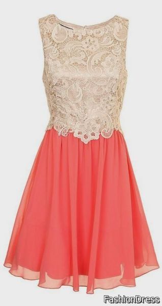 coral sundress lace 2017-2018