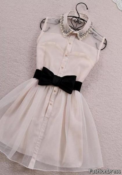 cute short black and white dresses 2017-2018