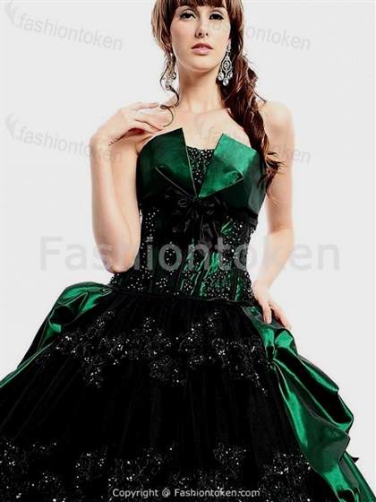 dark green and black prom dresses 2017-2018
