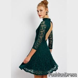 dark green lace dresses 2017-2018