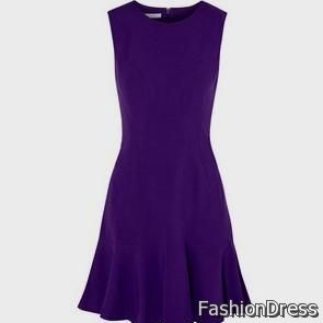 dark purple casual dresses 2017-2018