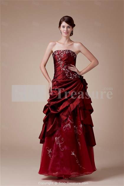 dark red ball gown prom dresses 2018