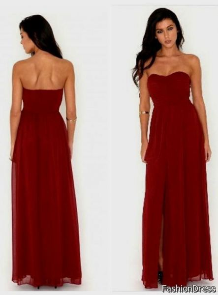 dark red bridesmaid dresses with sleeves 2017-2018