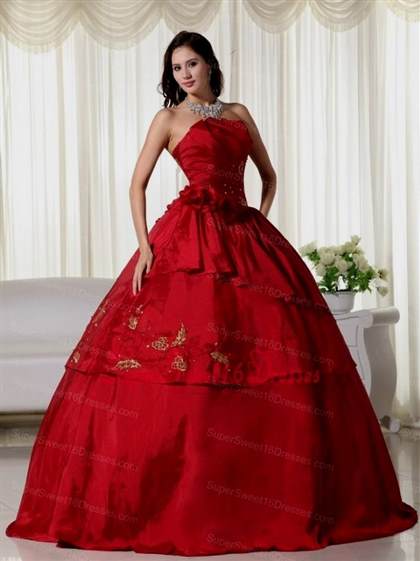 dark red sweet 16 dresses 2017-2018