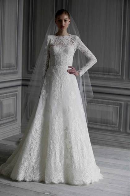 designer lace wedding dresses with sleeves 2017-2018