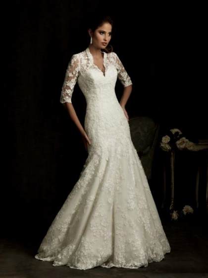 designer lace wedding dresses with sleeves 2017-2018