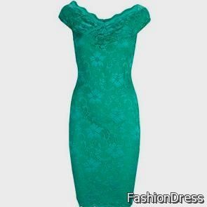 emerald green lace cocktail dress 2017-2018