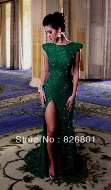 emerald mermaid prom dresses 2018