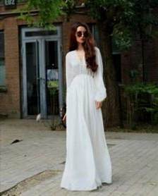 flowy white maxi dress 2017-2018