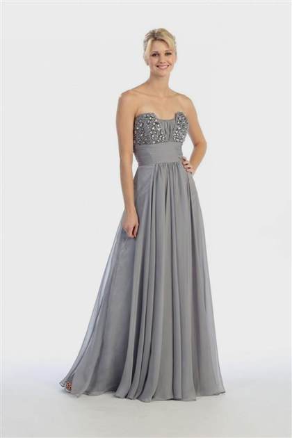 grey chiffon bridesmaid dresses long 2018