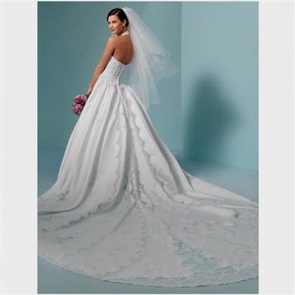 halter wedding dresses for plus size women 2017-2018