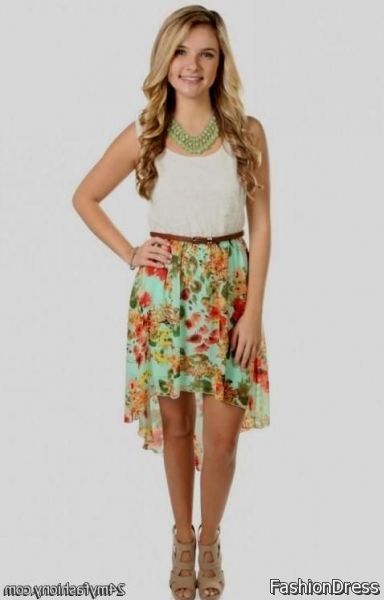 high low dresses casual floral 2017-2018