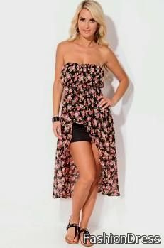 high low dresses casual floral 2017-2018