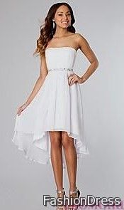 high low dresses casual white 2017-2018