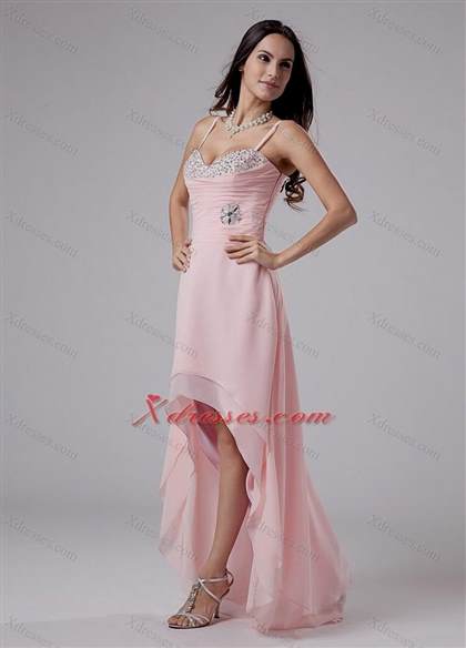 high low prom dresses with straps 2017-2018
