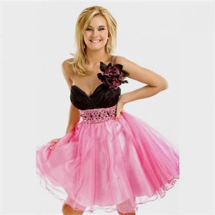 hot pink and black prom dress 2018