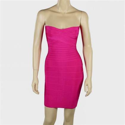 hot pink strapless dresses 2017-2018