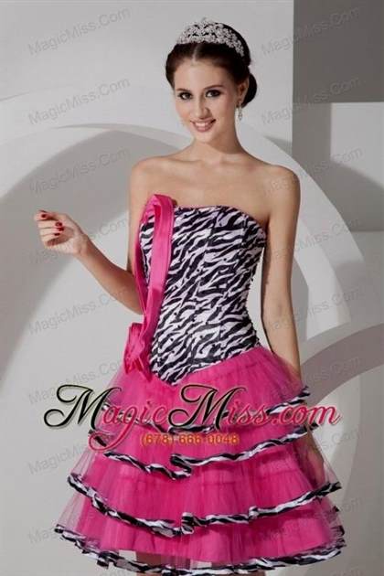 hot pink zebra prom dresses 2017-2018
