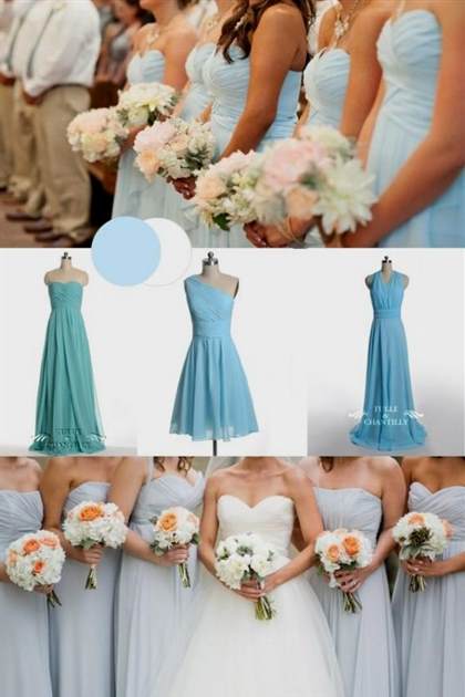 ice blue winter bridesmaid dresses 2018