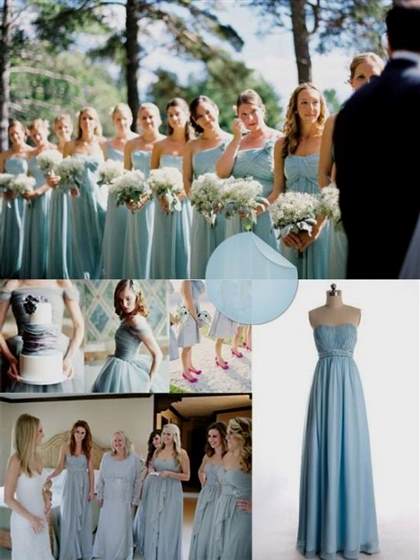 ice blue winter bridesmaid dresses 2018