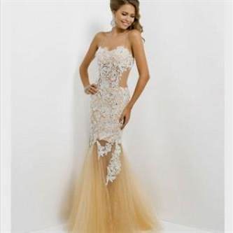 ivory lace prom dresses 2018
