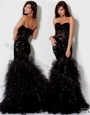 jovani black lace mermaid dress 2017-2018