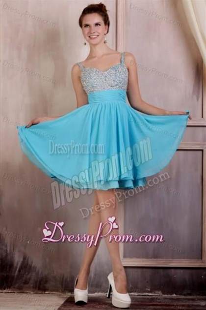 knee length prom dresses with straps 2017-2018