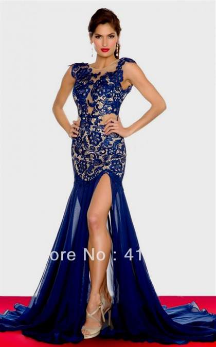 lace mermaid prom dress with sleeves 2017-2018