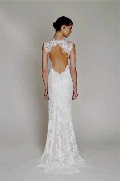 lace open back wedding dress monique lhuillier 2018
