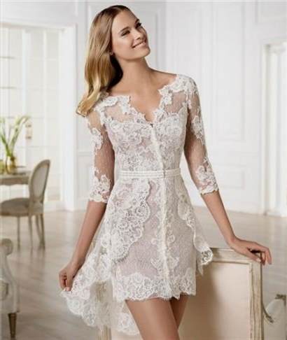 lace short wedding dress 2018