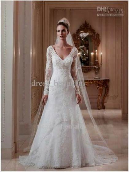 lace wedding dresses with sleeves and open back 2017-2018