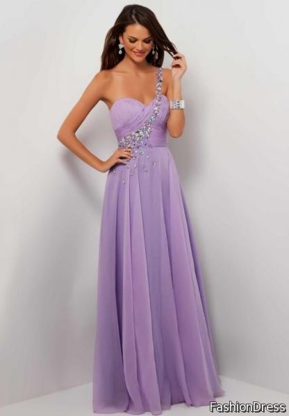 lavender chiffon prom dress 2017-2018
