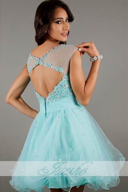 light blue dresses for prom short 2017-2018