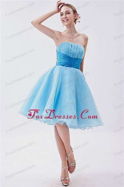 light blue strapless gown 2018