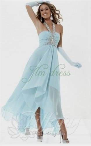 light blue strapless gown 2018