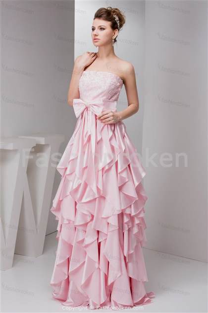 light pink strapless prom dresses 2018