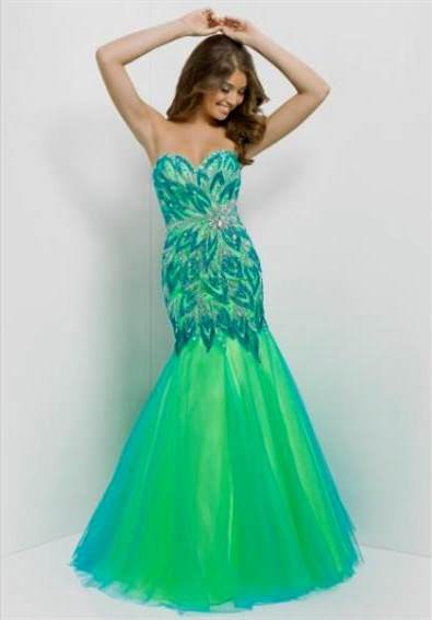 lime green mermaid prom dresses 2017-2018