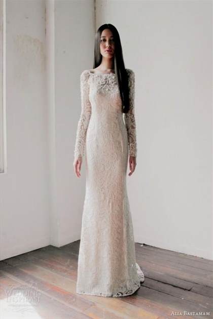 long dresses with lace sleeves 2018