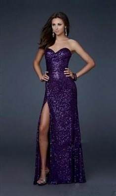 long purple sparkly prom dress 2018